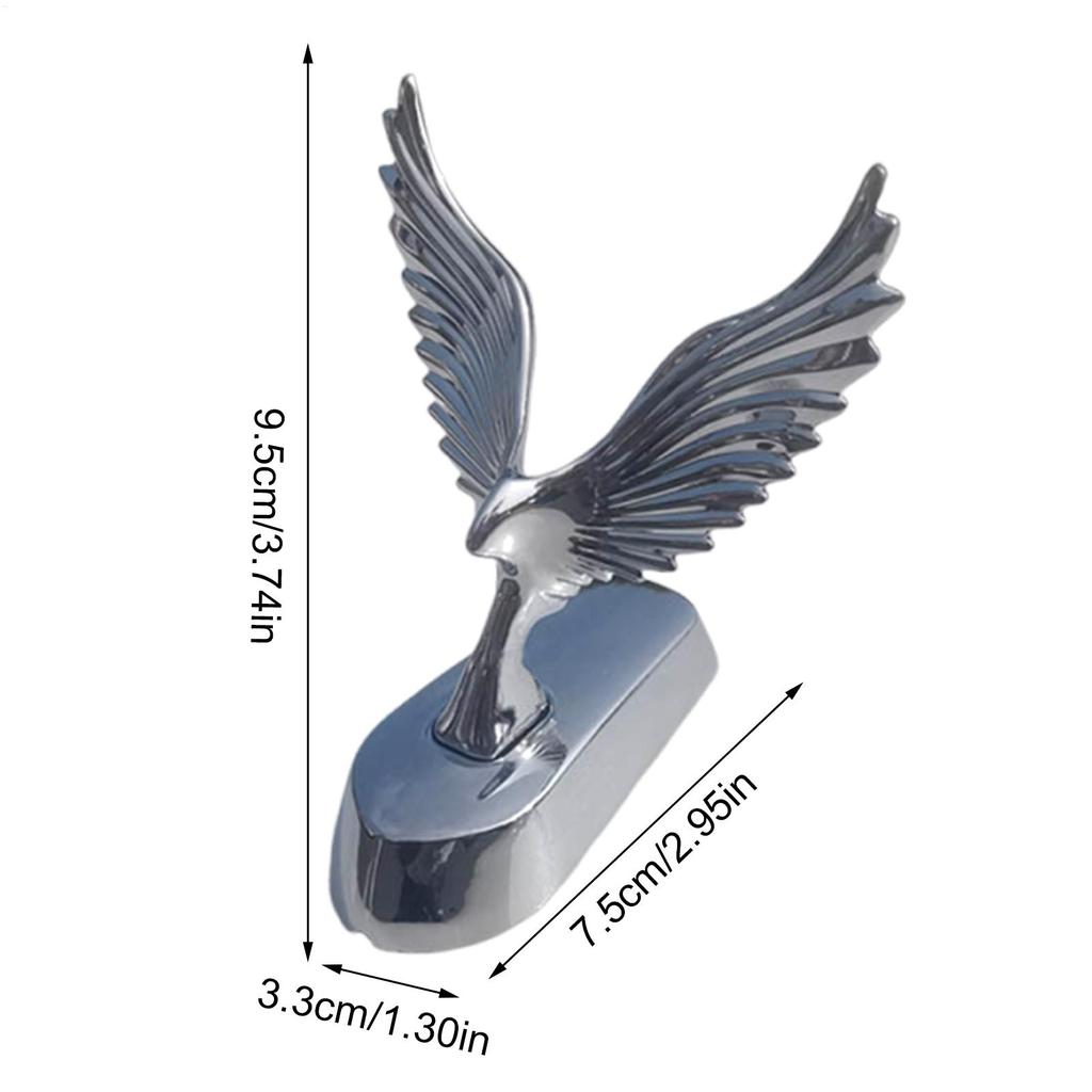 Car Hood Sticker Sun Protection Metal Adhesive Car Front Bonnet Eagle Ornament For Sedan RV Commuting Travel Family Outings