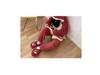 Women's Cute Korean Style Heart Plush Winter Slippers with Cat Paw Design and Soft Full Heel