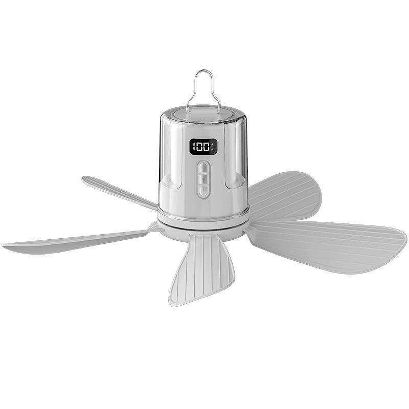 Ventilatori da Soffitto Portatili da Campeggio da 10800mAh Circolatore d'Aria per Tenda Raffrescatore Elettrico Ricaricabile da Esterno Luce LED Telecomando