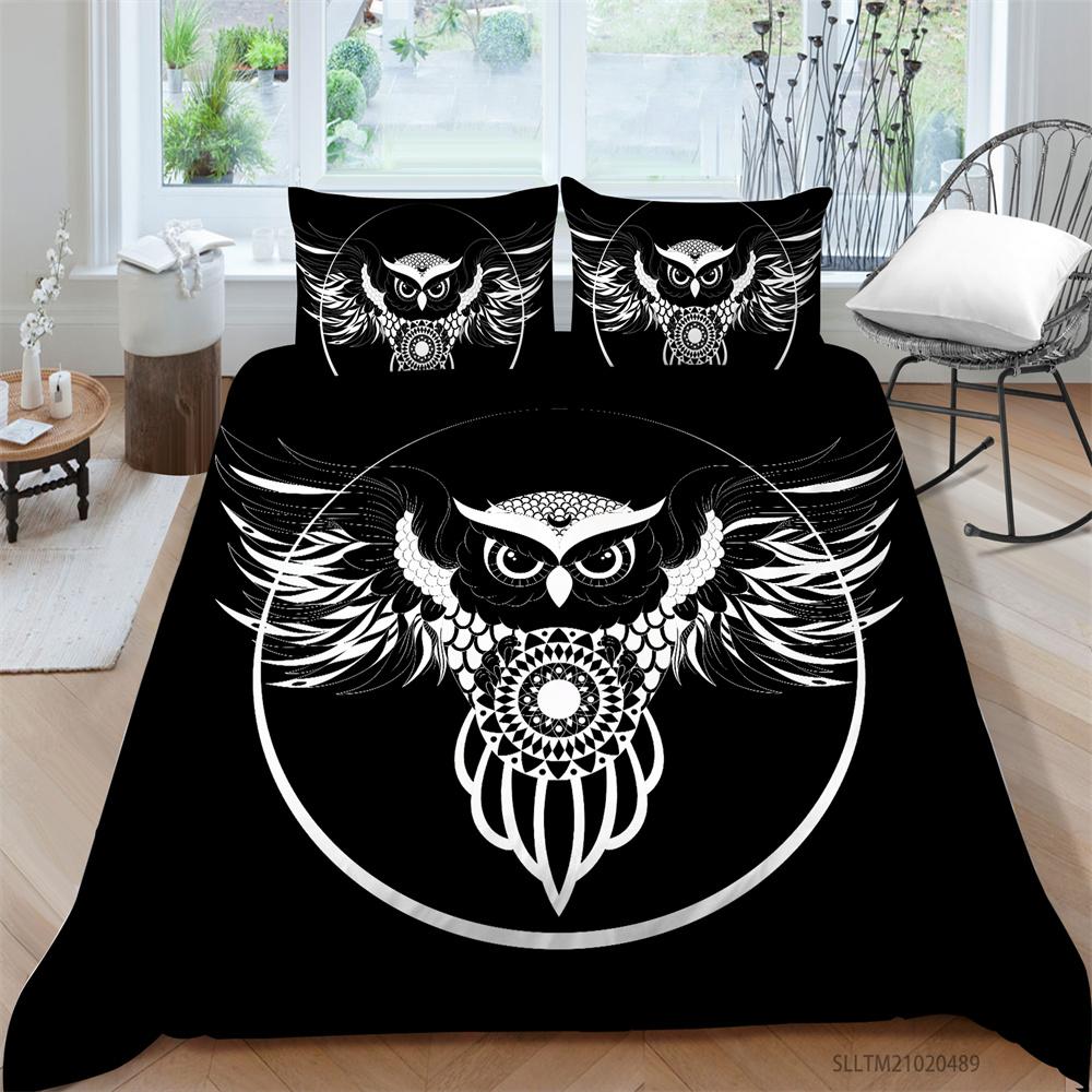 Bedding Set 3D Birds Home Bed Cover Homes Bedclothes Textiles Cool Children Boys Single Double King Size Bedding Cover