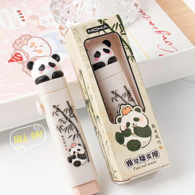 Creative Design Pull-out Pencil Eraser for Kids Boy Girl Cute Cartoon Stationery Eraser Large Capacity Back To School Eraser