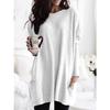 Women Fashion Autumn and Winter Long Sleeve Top Casual Pocket T-Shirt Loose Plus Size S-5XL