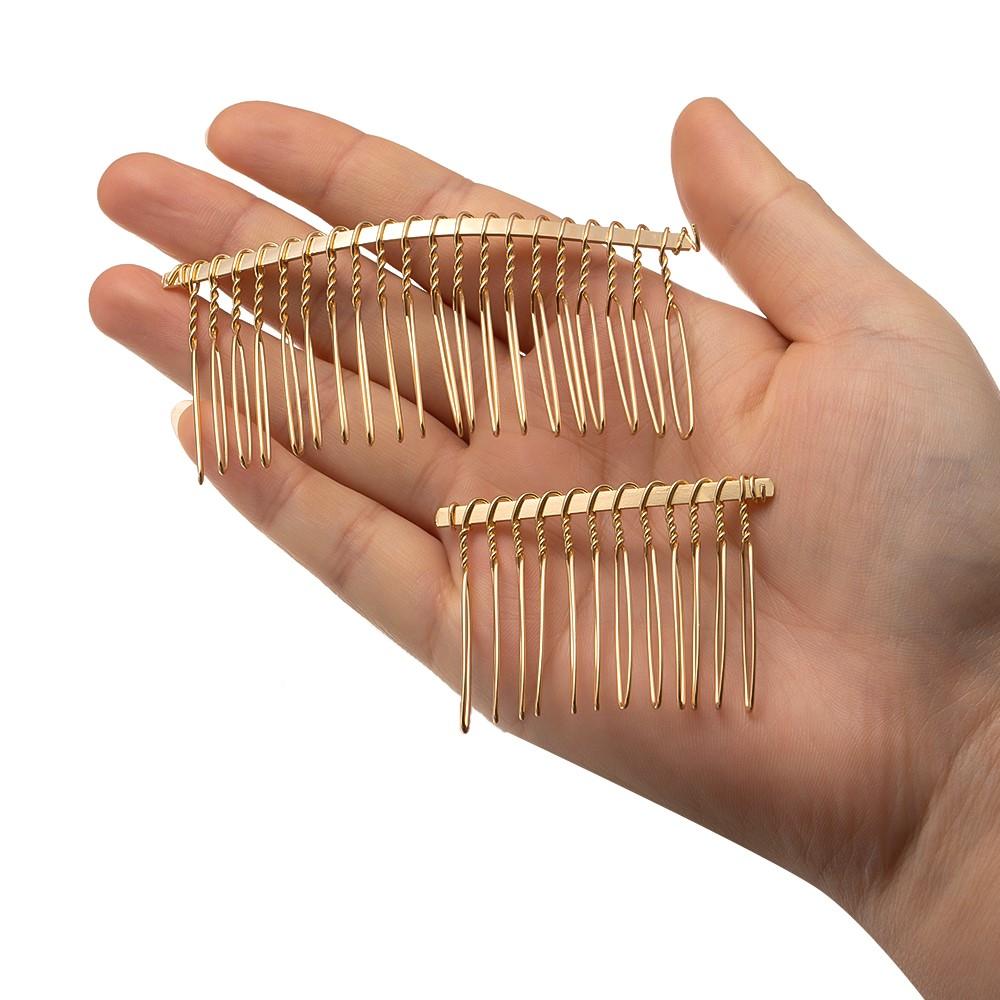 10pcs/Lot 10/12/15/20 Teeth Metal Wire Hair Comb Base For DIY Handmade Hair Clip Accessories Wedding Jewelry Making Decorative
