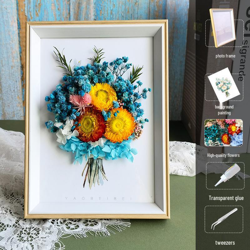 DIY Handmade 3D Preserved Flower Photo Frame Craft Kit