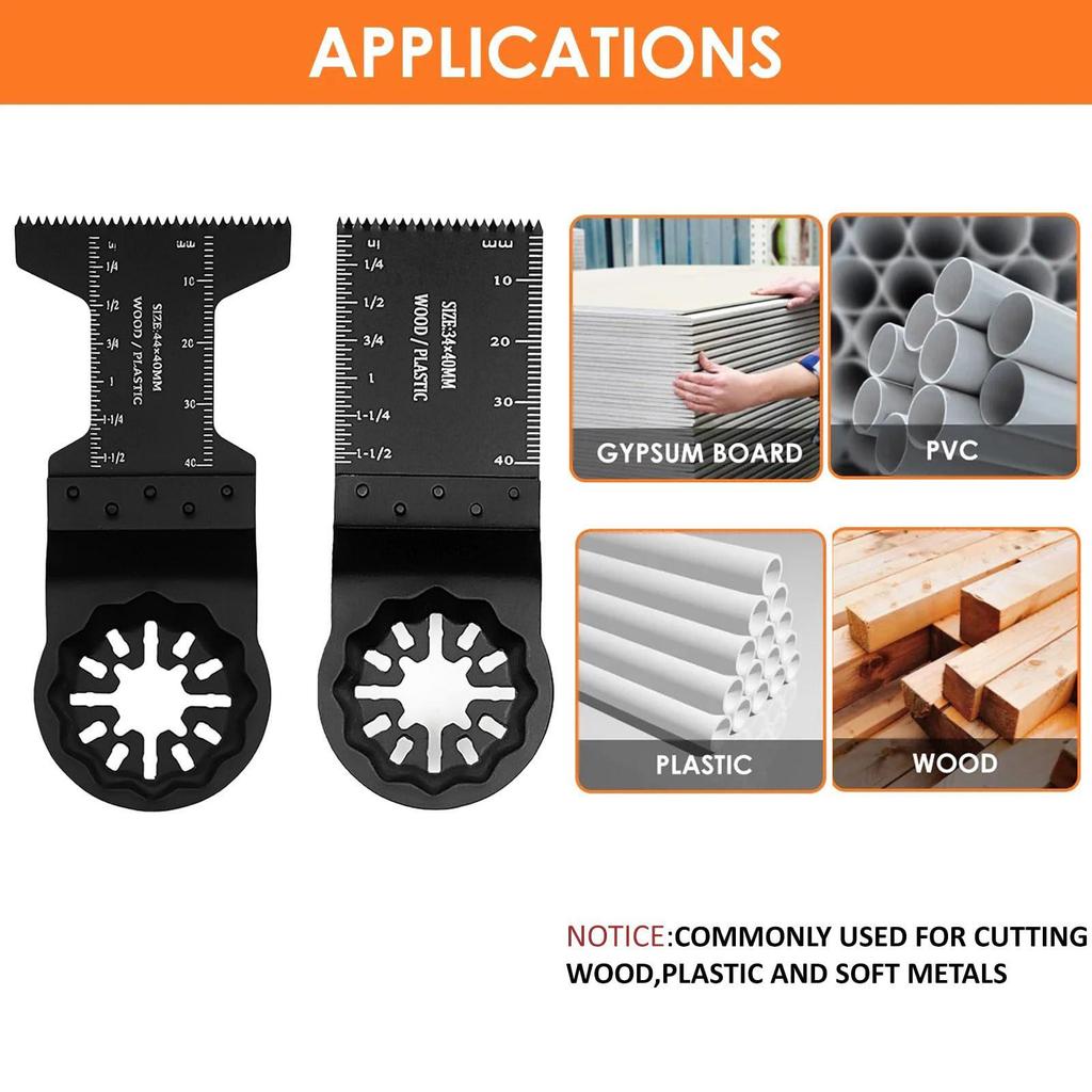 57-piece All-purpose Saw Blade Kit Compatible with Bosch/Fein/Makita, Starlock Compatible.