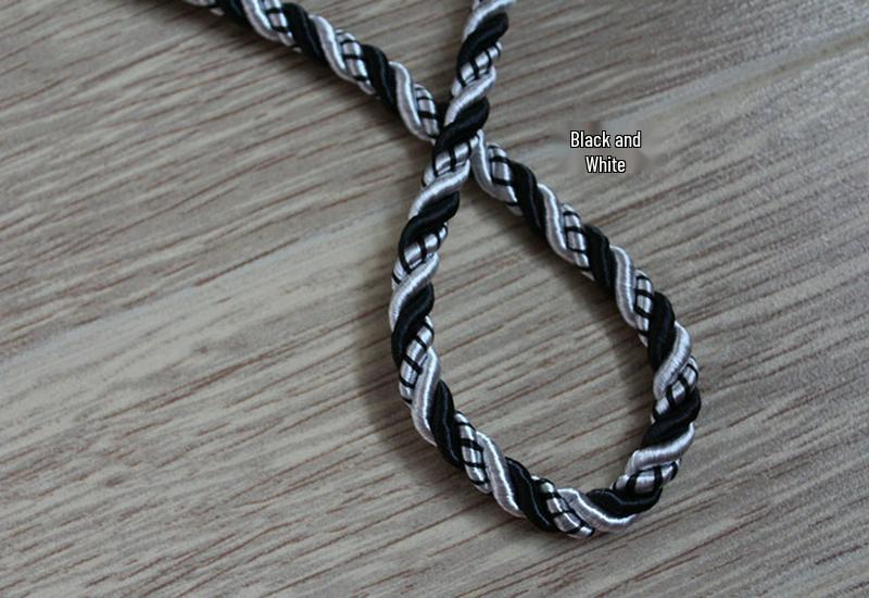 6mm-8mm Colored Decorative Three-Strand Cushion Bolster Rope for Sofa and Curtains