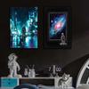 Astronaut Galaxies Wall Art Poster Moon Earth Cyberpunk Sci Fi Mural Modern Home Decor Canvas Picture Print Living Room Decorate