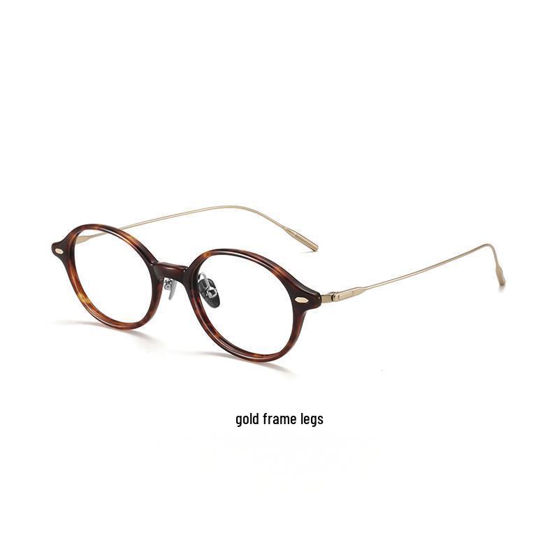 Сверхлегкая корейская овальная оправа для очков FAK: Чистый титан, Листовой металл, Овальный дизайн, Стиль 1071