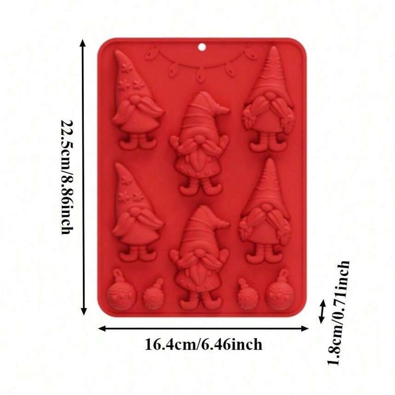 

Silicone Santa Claus and Snowflake Gift Mold for Christmas 3D Cake Decoration Mold Chocolate Mousse Handmade Soap Baking Tool