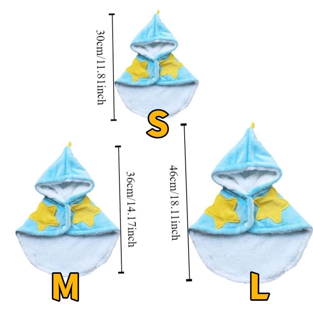 Cute Warm Dog Hooded Sleeprobe Thickened Soft Pet Star Cloak Cloak-Style Comfortable Puppy Nightgown Sleeping