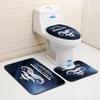 Christmas Bathroom Floor Mat Toilet Three-Piece Set