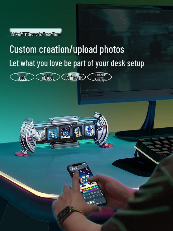 Dianyin Times Gate Smart Desktop Display with DIY Screen & Ambient Light CN plug (adapter included)