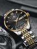 Men's Diamond Quartz Watch with Luminous Double Calendar