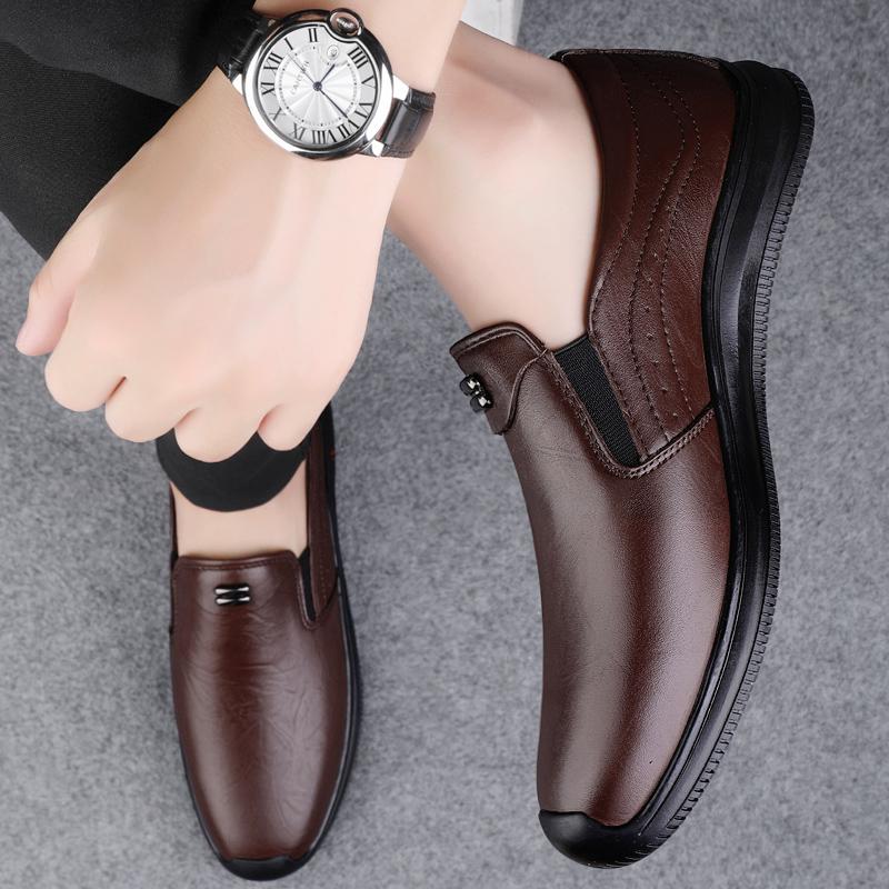 Fashion Luxury Brand Men Handmade Genuine Leather Loafers Shoes Casual Driving Flats Slip-on Shoes Men High Quality Business Comfy Shoes
