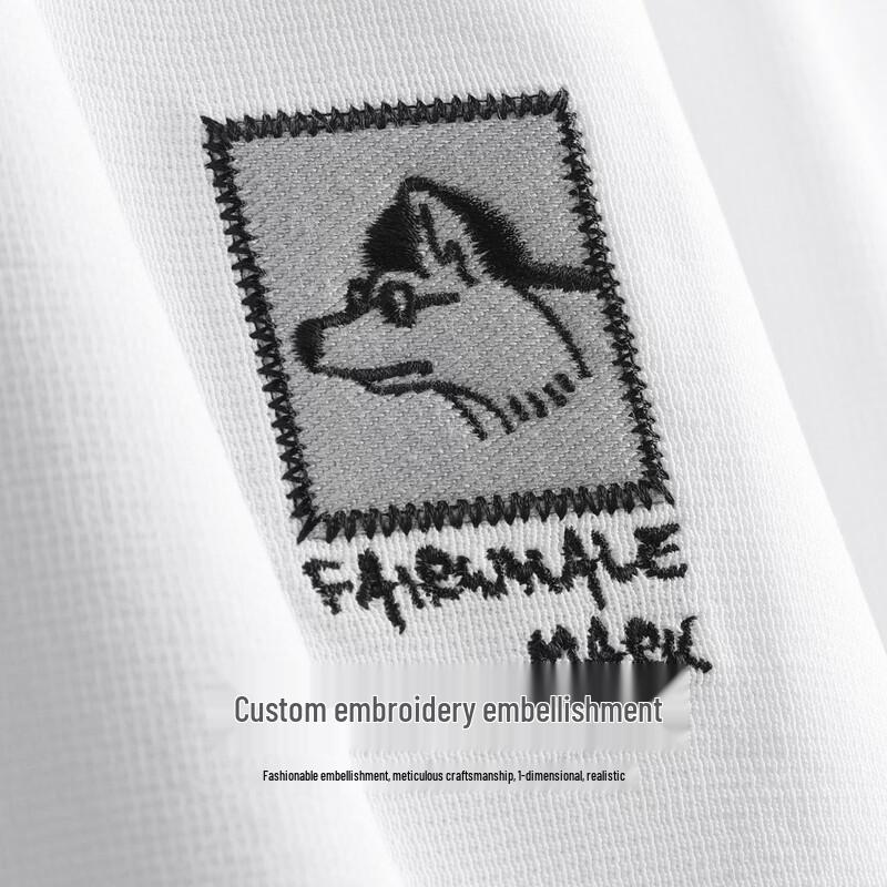 Mark Huafei Men's 10A Antibacterial Embroidered Short Sleeve T-Shirt