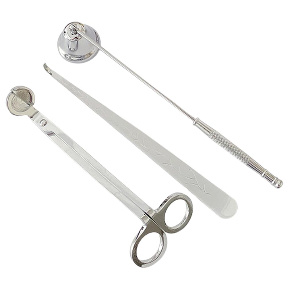 3PCS Candle Wick Trimmer Set Candle Extinguishing Device Stainless Steel Scissors Hooks Candle Accessories Home Care Candle Tool