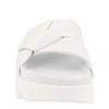 Ferragamo Air Lug Leather Slides White