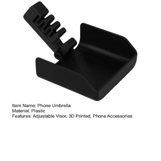 Phone Sunshade Clip with Adjustable Visor 3D Printed Universal Mobile Phone Umbrella Outdoor Beach Pool Travel Phone Sun Shield