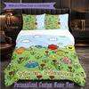 Personalized 3Pcs Bedding SetMr. Men & Little Miss Custom Text Duvet Cover Pillowcase Set Bedroom Gift