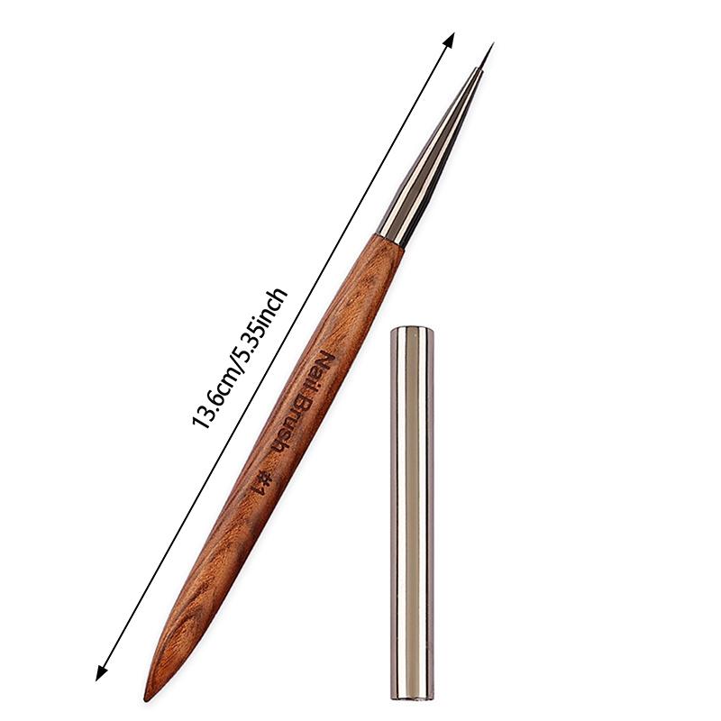1Pcs Manicure Pen Sandalwood Rod Pull Line Painting Flower Hook Line Painting Gradient Smudge Light Therapy Brush Nail Art Tools
