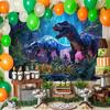 Jurassic Jungle Dinosaur Tapestry, Ancient T-Rex Wall Art, Polyester Wall Hanging for Boys Room, Home Decoration