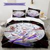 One Piece Gear Pattern Bedding Quilt Set Quilt Cover Pillowcase Home Birthday Gift(1 * duvet cover + 2 * pillowcase, without core)