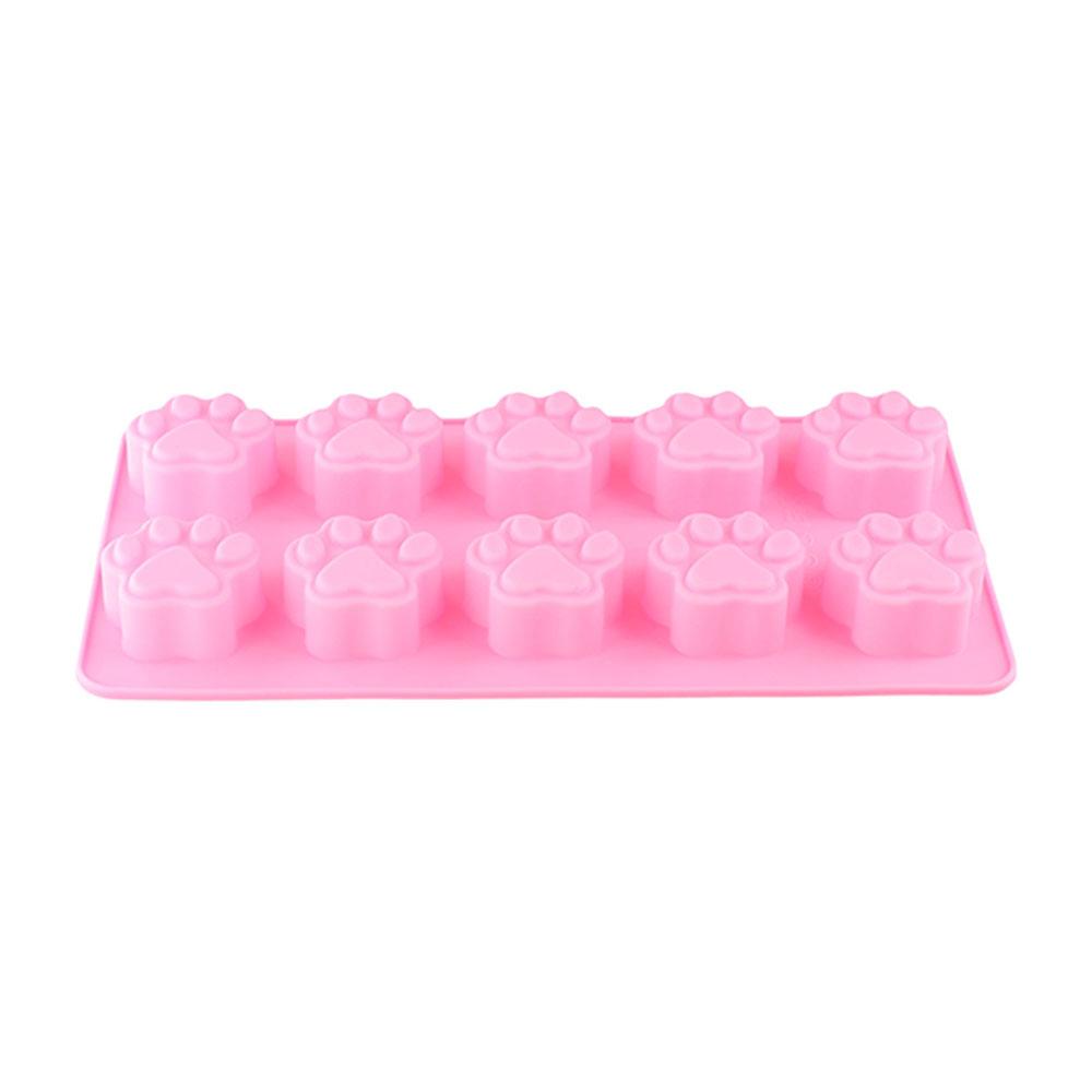 Silicone Bone Ice Trays High Temperature Resistance Easy Demoulding Dog Paw Baking Moulds DIY Rectangle Candy Mold Jelly