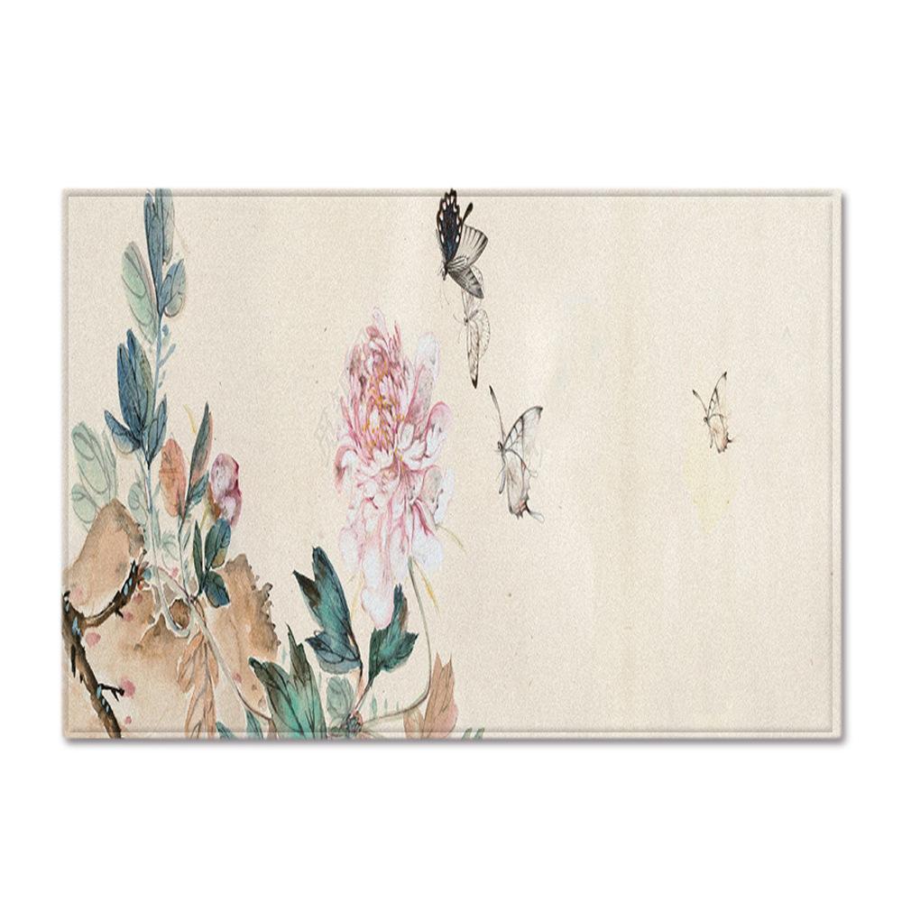 Textured Large Carpet Feather Wind Bedroom Floor Mat