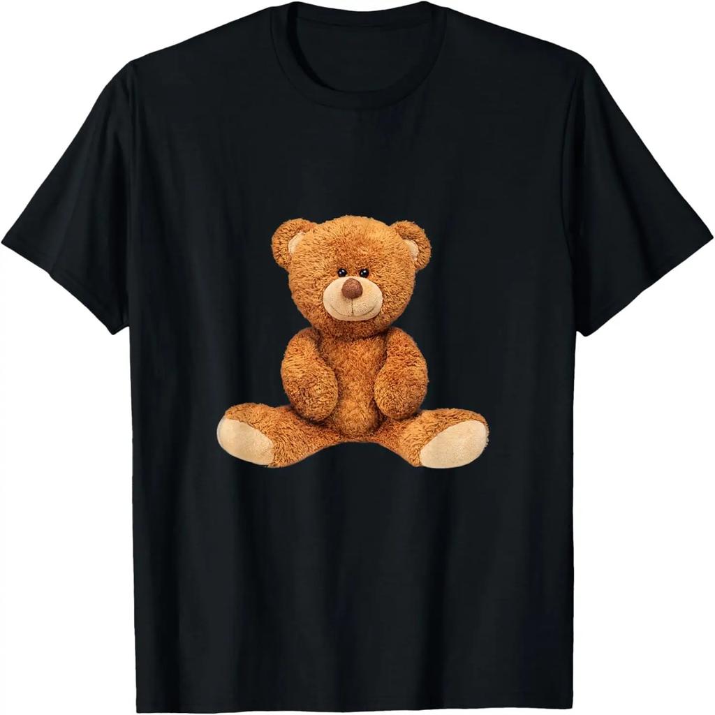 Real Teddy Bear Illustration Outfit Graphic Designs T-Shirt