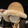 Women's New Winter Plush Fisherman Hat Thickened Warm Basin Hat Windproof Ear Protection Lei Feng Hat Winter Furry Hat