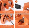 Multi-Functional 2-16mm Drill Bit Sharpener with 3 Locator Guides, Manual Drill Bit Grinding Tool for Grinding and Polishing