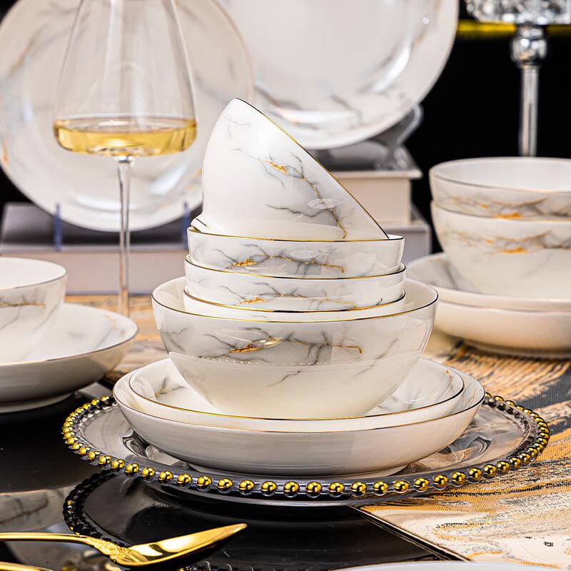 ZISIZ Ceramic Dinnerware Bowl Set