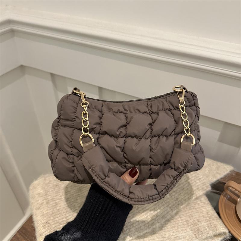 2025 neue plissierte Wolkentasche Nischenmode Schultertasche Trend Bubble Achseltasche Daunen Baumwolltasche