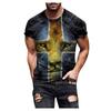 Men's Street Fashion Cross Belief Printed Round Collar Short Sleeve T Sleeve