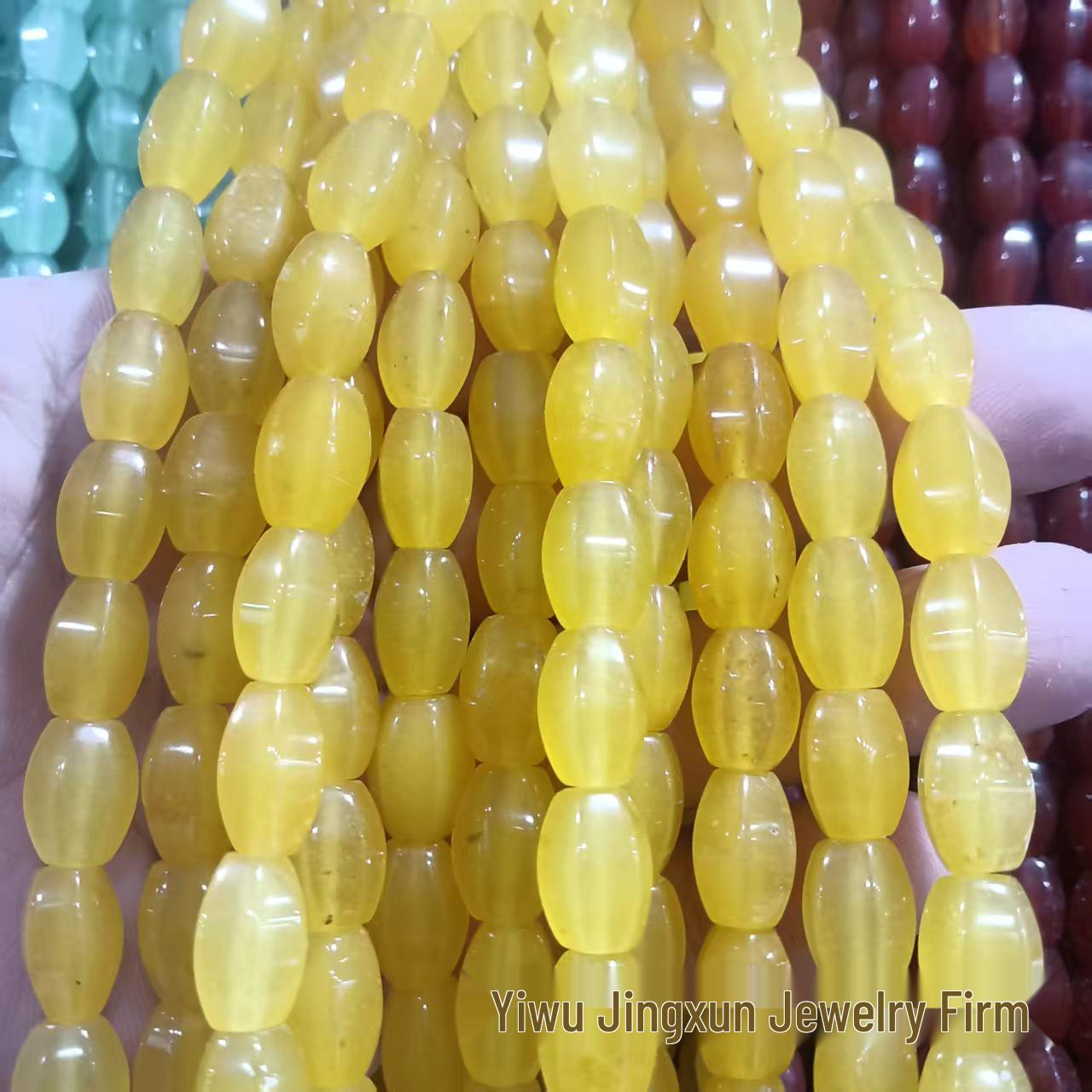 Hexagonal Rice Bead Bracelet/Necklace Accessories, 8x12mm, Irregular Shape, DIY Supplies In Stock Approximately 31 pieces per strand