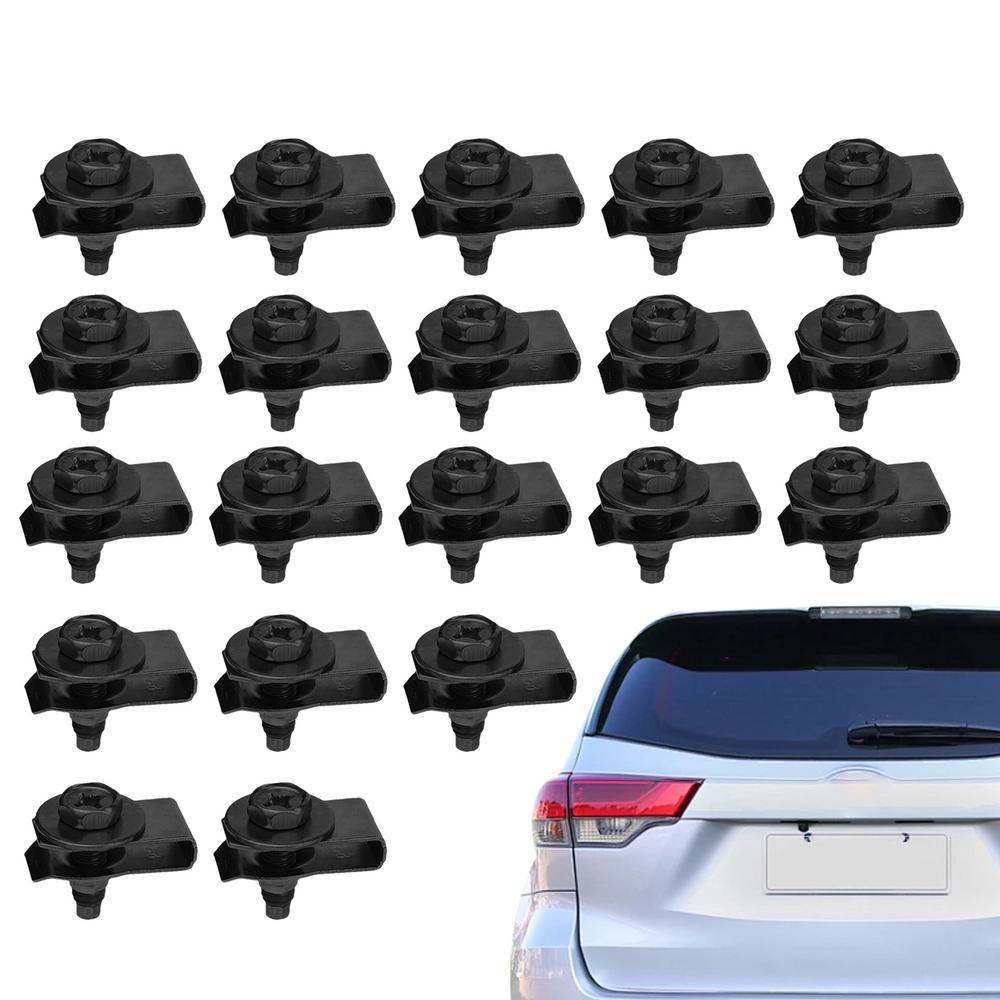 Car Clips For Bumper Bolts Nuts Retainer Clips Bumper Clips 20X U-Shaped Car Clips Fasteners Retainer Kit Automotive Clips M4