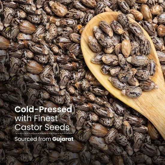 Nat Habit Everyday Cold Pressed 100% Pure Castor (Arandi) Oil for Skin & Hair With Vitamin E, Omega-6 & 9, Mineral Free - (200 Ml)