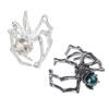 Mystical Moonstone Spiders Ring Gothic Punk Jewelry Adjustable Design For Women Edgy Dark Aesthetic