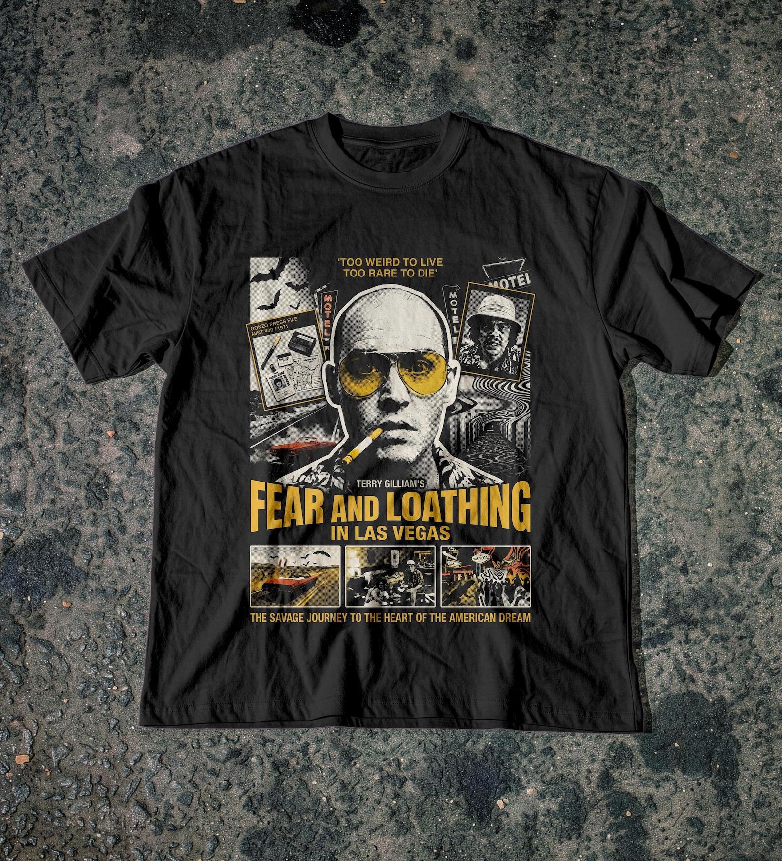 Fear and Loathing Las Vegas Graphic Tee, Hunter S Thompson Gonzo Cult Classic Shirt L