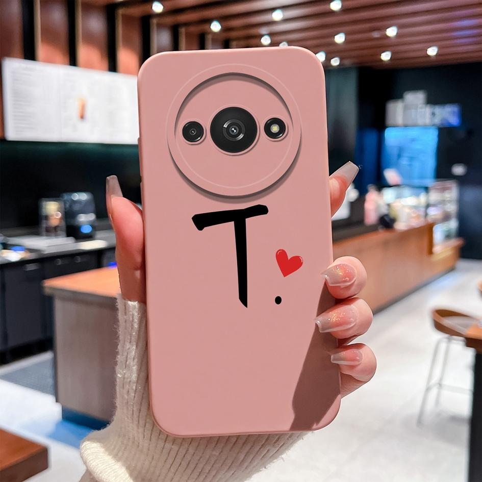 Carcasă de telefon pentru Redmi A3 A1 A2 A4 A5 4A 5A 6A Fashion Simplicity AZ Litere Modele Silicon Lichid Upgrade Lens Protection Cases pentru Redmi Housing