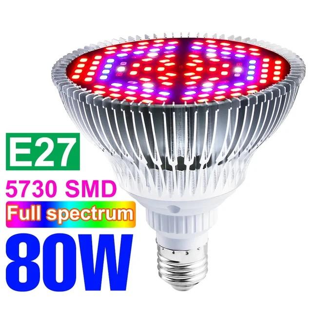 Fitolampa LED do uprawy pełnozakresowa lampa fitolampowa E27 żarówka roślinna E14 lampa UV do szklarniowych nasion kwiatów LED hydroponiczne światło do wzrostu