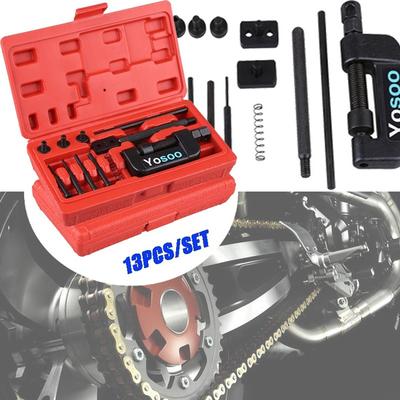 13pcs/set Chain Cutter Breaker Riveting Rivet Tool ATV/Bike/Motorcycle/Cam Drive/Car