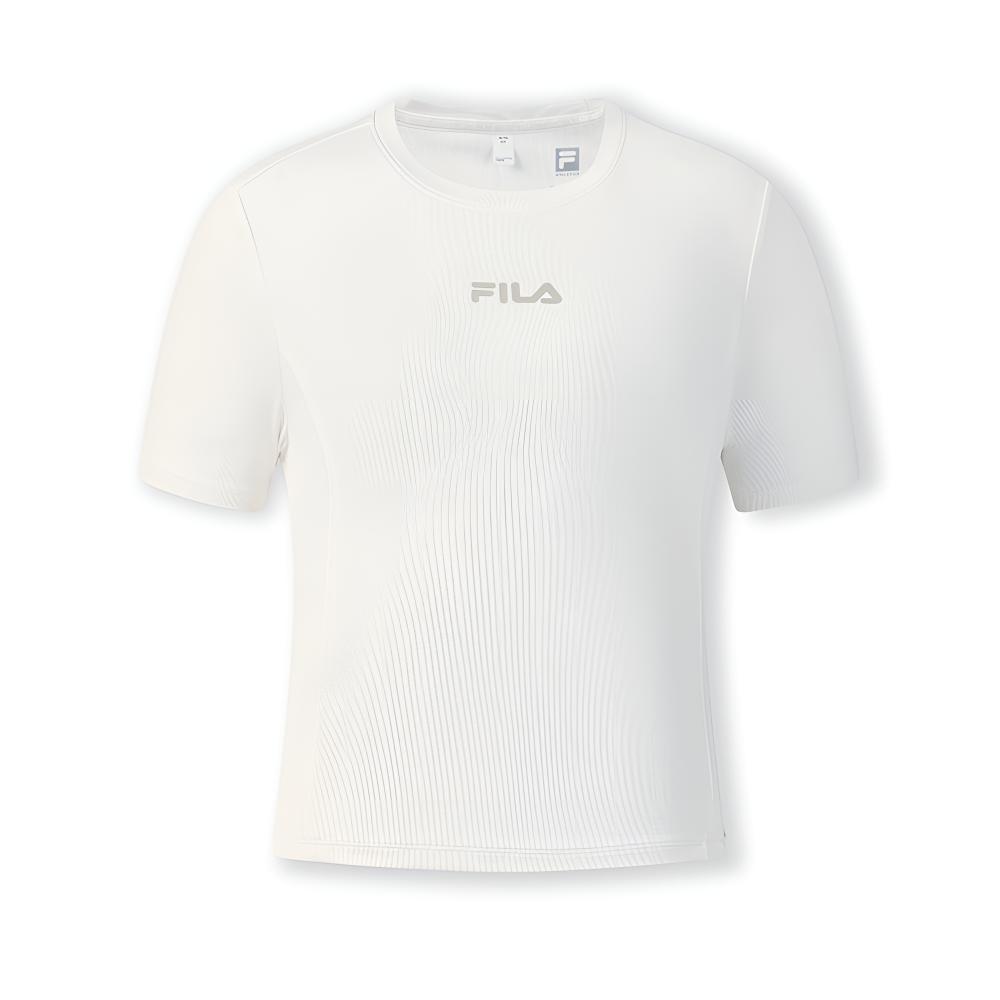 New FILA Fitness T Shirts Women's Heron White WT A11W531109F-WT