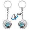 Tree of Life Double-Sided Rotating Pendant Keychain - Bag Charm & Car Ornament
