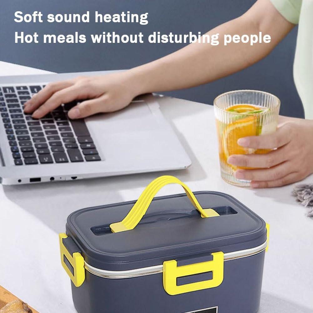 New 80W Car Electric Lunch Box Portable Heating Water Free Heating Insulated Lunch Box Household Car Electric Lunch Box.