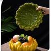 Plato de Fruta Cerámico de Plátano Simulado Plato Creativo Grande para Snacks y Frutas Bol de Almacenamiento para Cocina Decoración de Mesa de Café para Sala de Estar