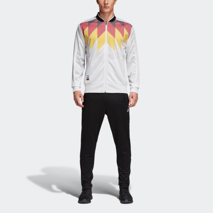 Adidas Deutschland Team Sportlich Lässige Windjacke Herren Jacke Weiß CF1735