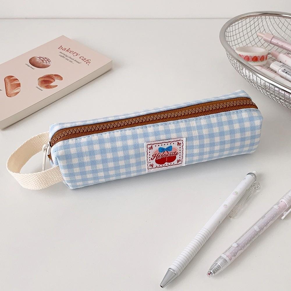 Large Capacity Pencil Bag Wrist Strap Stationery Pouch Zipper Pencil Case School Supply Organizer