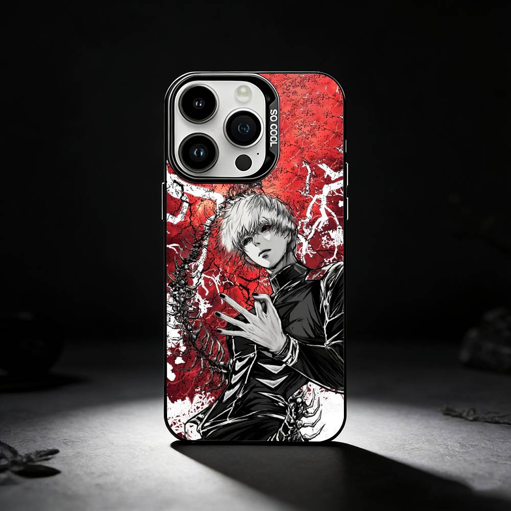 Tokyo Ghoul Phone Case For iPhone 17,16,15,14,13,12,11 Plus,Pro Max,XS,Colored silver phone case