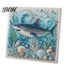 Warstwowe 3D Muszelki Rzemiosło Żółw Morski Ośmiornica DIY Zestaw do Malowania Perełkami, Motyw Oceaniczny Diamond Art Zestaw Projektów Anty-stresowych dla Dorosłych Początkujących,